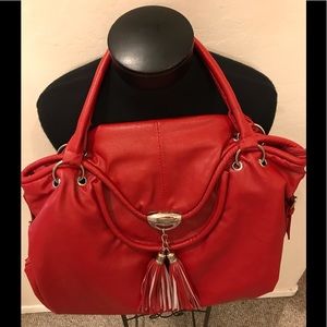 NEW RED TASSELS HOBO BAG